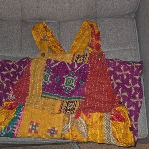 Colorful Patchwork Earthbound Overalls